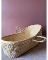 Panier couffin naturel en osier pour bébé avec poignées|Marrakech Déco