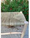 Banc traditionnel bois et doum, artisanat Maroc | Marrakech deco