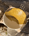 Saladier tamegroute poterie maroc bicolore miel/blanc|Marrakech deco