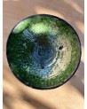 Bol en poterie tamegroute émail miel ou vert 20cm | Marrakechdeco