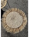Set de table feuille palmier tressé avec franges | Marrakech deco