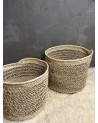 Panier de rangement naturel tressé fabriqué artisanalement|MarrakechDeco