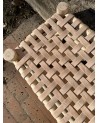 Banc marocain en bois et cuir. Fabrication artisanale | Marrakech deco