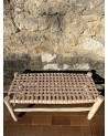 Banc marocain en bois et cuir. Fabrication artisanale | Marrakech deco