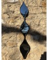 Miroir zigzag et forme de gouttes en acier noir | Marrakech Deco