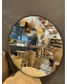 Miroir rond en acier noir diamètre 70cm|MarrakechDéco