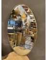 Miroir ovale en laiton doré diamètre 43cm|MarrakechDéco