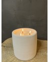 Bougie blanche en poterie brut naturelle et parfumée | MarrakechDeco