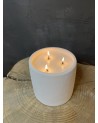Bougie blanche en poterie brut naturelle et parfumée | MarrakechDeco