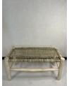 Banc en doum tressage carré original |MarrakechDéco