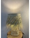 Lampe à poser en feuilles de palmier à franges |MarrakechDeco