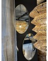 Miroir ovale en laiton doré diamètre 43cm|MarrakechDéco
