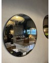 Miroir rond en acier noir diamètre 70cm|MarrakechDéco