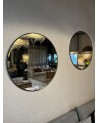 Miroir rond en acier noir diamètre 70cm|MarrakechDéco