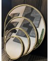Miroir en laiton fin rond fabrication artisanale maroc| MarrakechDeco