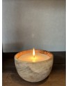 Bougie Nour en bois de noyer massif et cire végétale parfum figue fraiche ou thé vert| MarrakechDeco