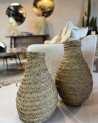Jarre en doum fibre naturelle pour plantes sèches | MarrakechDeco