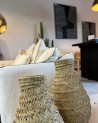 Jarre en doum fibre naturelle pour plantes sèches | MarrakechDeco