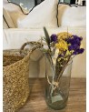 Vase Beldi, verre soufflé H25 transparent | MarrakechDeco
