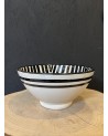 Saladier en céramique à rayures noir et blanc|Marrakech deco