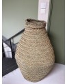 Jarre en doum fibre naturelle pour plantes sèches XXL | MarrakechDeco