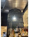 Suspension en forme de cloche en rotin