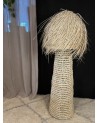 Lampadaire en feuilles de palmier à franges |MarrakechDeco