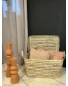 Coffre de rangement en feuille de palmier modèle S