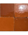 Carreau de zellige émaillé, couleur terracotta | Marrakech deco