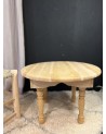 Table basse bois traditionnelle beldi, artisanat Maroc | Marrakech deco
