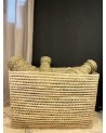 Coffre de rangement en feuilles de palmier | Marrakech Deco