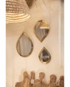 Miroir en laiton doré en forme de goutte | Marrakech Deco