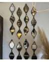 Miroir zigzag et forme de gouttes en acier noir | Marrakech Deco
