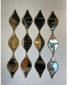 Miroir zigzag et forme de gouttes en laiton| Marrakech Deco