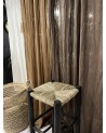 Tabouret de bar en bois  peint en noir et doum. Artisanat Maroc | Marrakech deco