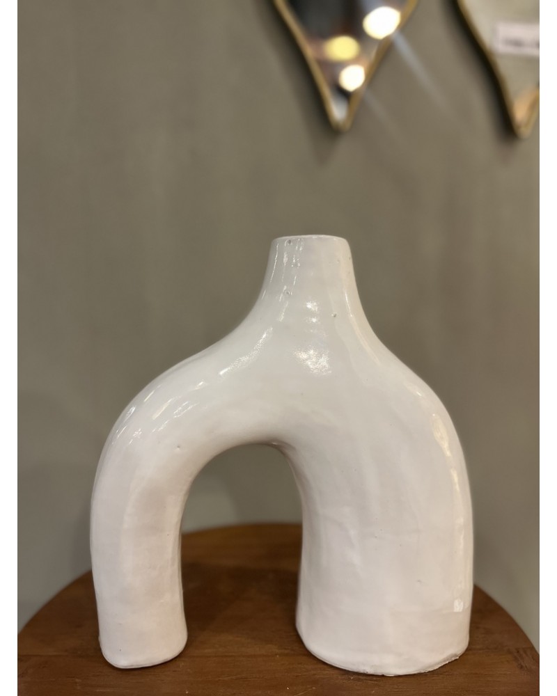 Vase blanc modèle Oven | Marrakech deco